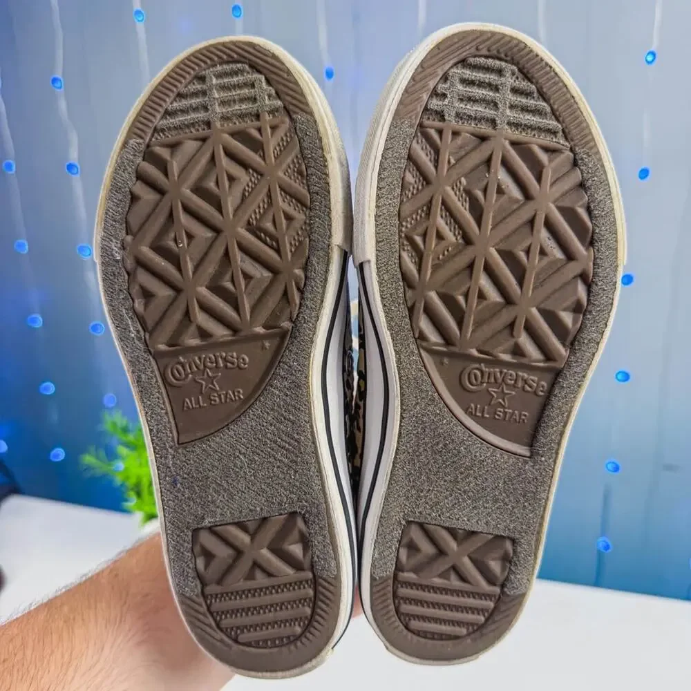 Converse All Star Leopard Print Shoes – Kids Size 12